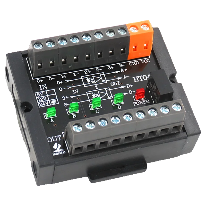 

4-Channel collector/differential/HTL/TTL to differential compatible PNP NPN PLC and microcontroller HT04M