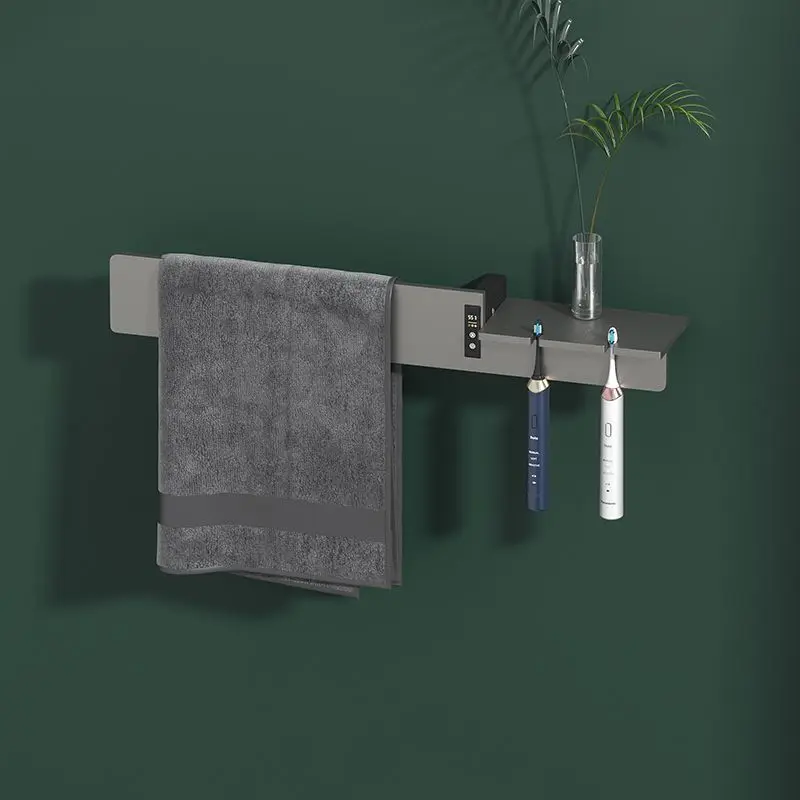 رف المناشف الكهربائية، رف تجفيف التدفئة المنزلية للحمام، لوح عريض للحمام الذكي