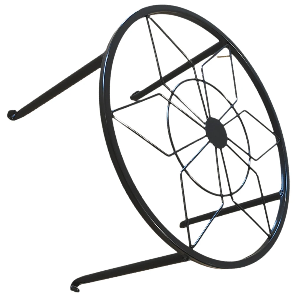 

Iron Flower Stand 28cm Black Single Tier Pot Shelf Vintage Decor Metal Plant Holders Six Angle Star Balcony