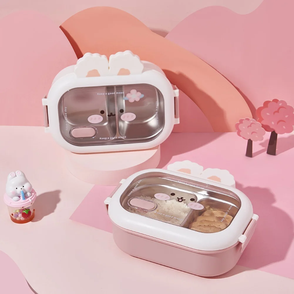 

Lunch Box Cute Bunny Lunch Box Stainless Steel Lunch Box For Family And Office Meal Box Kitchen Dining Bar Kitchen Tools