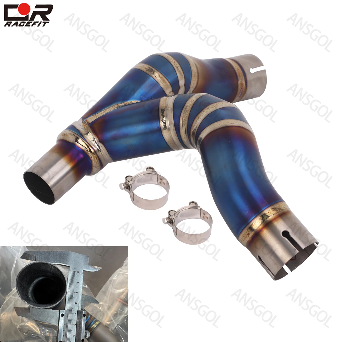 Slip on For Ducati Desert X Monster 937 950 2021-2025 Escape Exhaust Modified Titanium Alloy Middle Pipe Fit Original Muffler