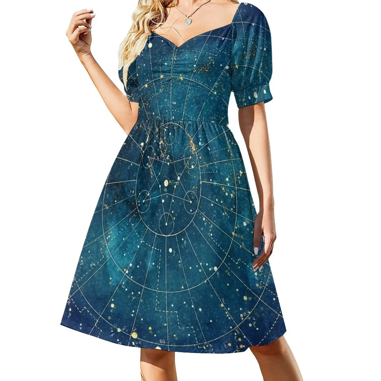 Star Map :: City Lights Sleeveless Dress Beachwear Women's dress african dresses for woman Dress