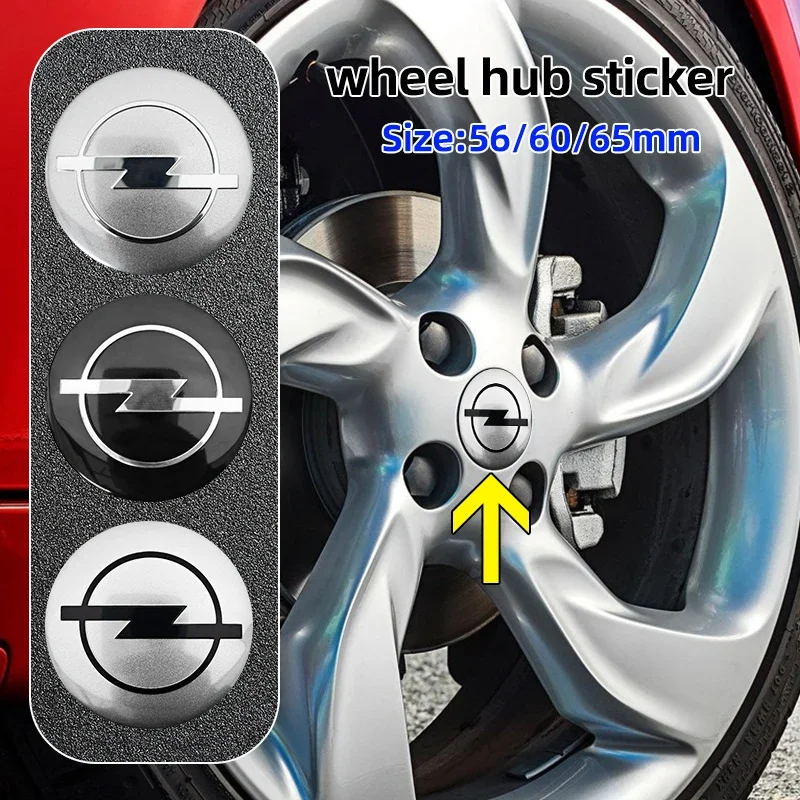 4pcs 56mm 60mm 65mm Car Wheel Center Sticker Hub Cap Decal Emblem For Opel Insignia Astra J F Antara Meriva H G Corsa OPC Zafira
