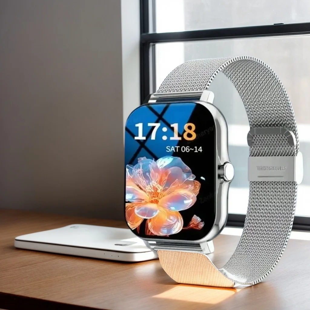 

Умные фитнес-часы 2025 года — беспроводные звонки, 50 спортивных режимов, отслеживание HR/SpO2 для iOS