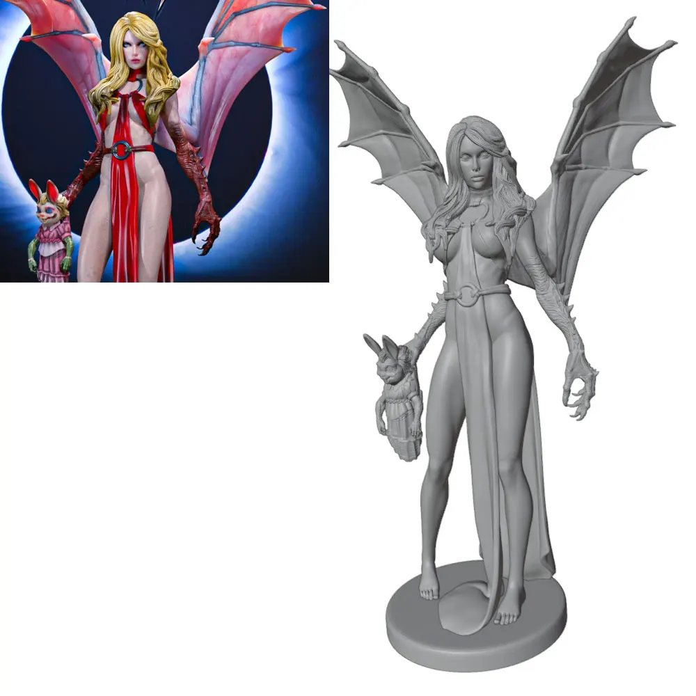 1/24--1/8 Movie Character Model Girl Resin Model Kits 3D Printed Gray Model Figurine DIY Doll Model Unassembled And Unpainted