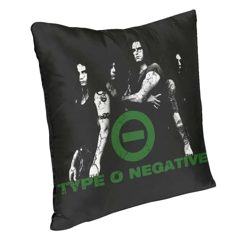 O Type Negative Logo Goth Heavy Metal Band Cushion Cover Double Side 3D Printing Throw Pillow Case Pillowcase Home Decorative