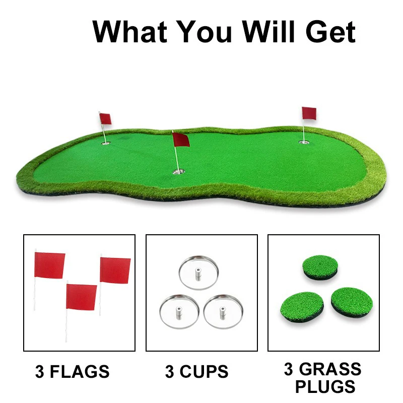 Cobertor de prática de colocação portátil de golfe verde artificial