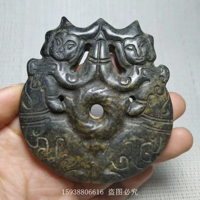 Jade collection Hongshan Culture dancers iron meteorite brand old goods