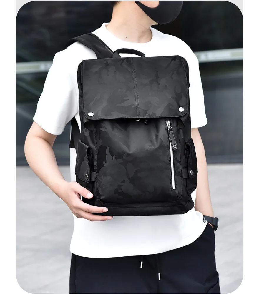 College Students Computer Backpack Large Capacity Junior High School Students Leisure Travel Fashion School Bag Men's Backpack P