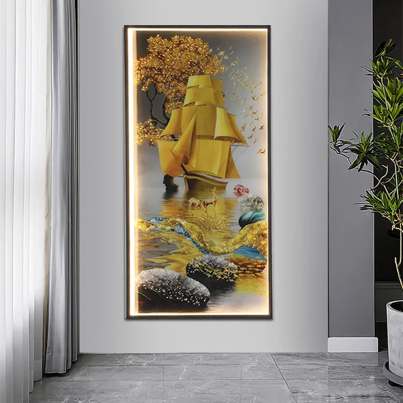 GISELLE Wall Lamps Boat Figure Modern LED Sconces Rectangle Mural Light Creative Home For Aisle