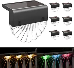 Luces solares para vallas, Lámpara decorativa para exteriores, resistente al agua, brillo de Color blanco cálido, acrílico, Led, tapa de poste de cubierta, Patio