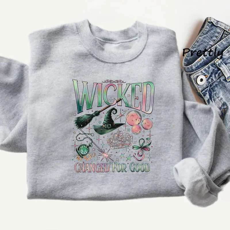 Wicked Change for Good Women's Sweatshirts Harajuku Magic Wand Wizard Sweatshirt Women's Pullover Long Sleeve Hoodies Clothing