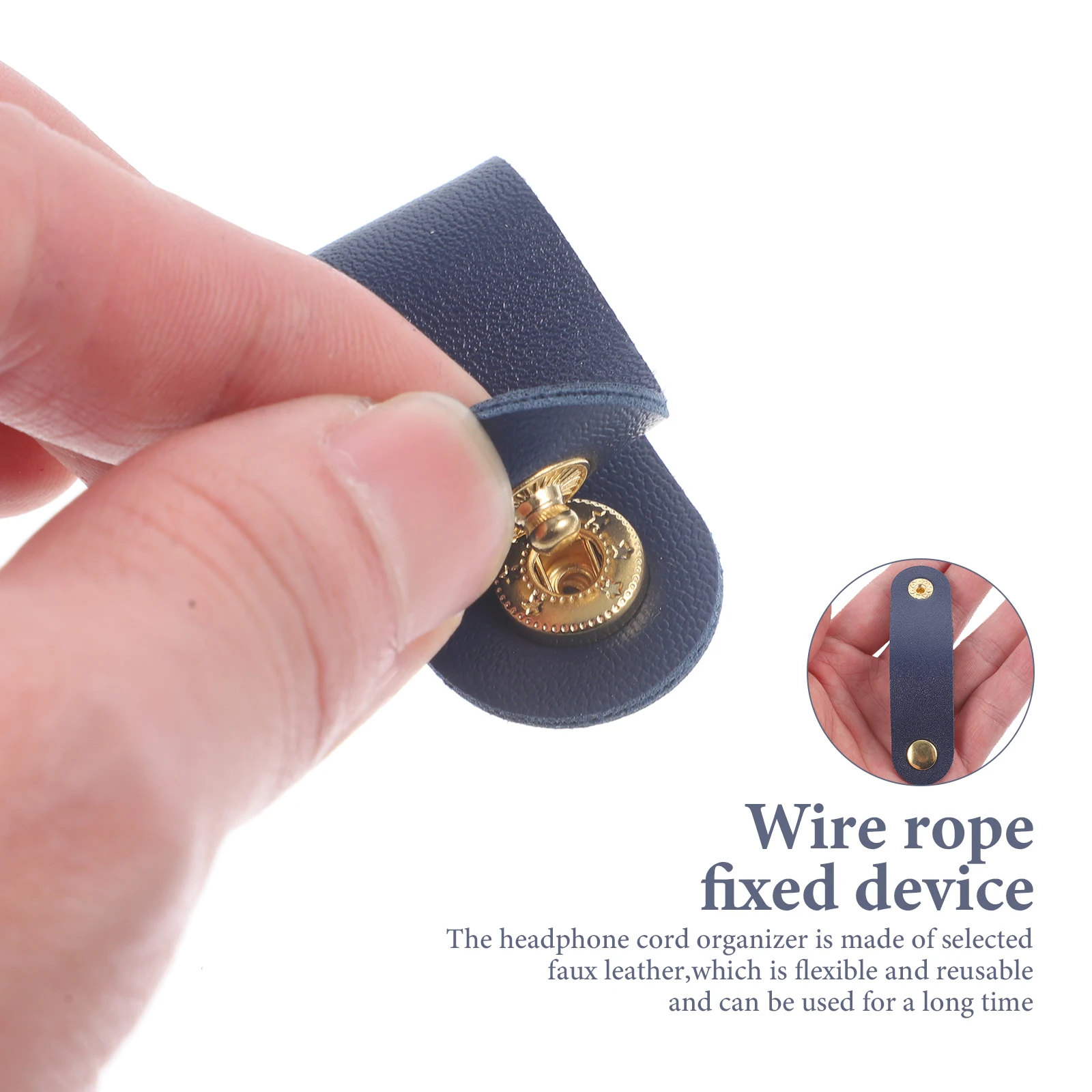 

5pcs Artificial Cable Straps Cord Organizer Wire Wrap Management Reusable Cord Keepers For Earphones Usb Cords Travel