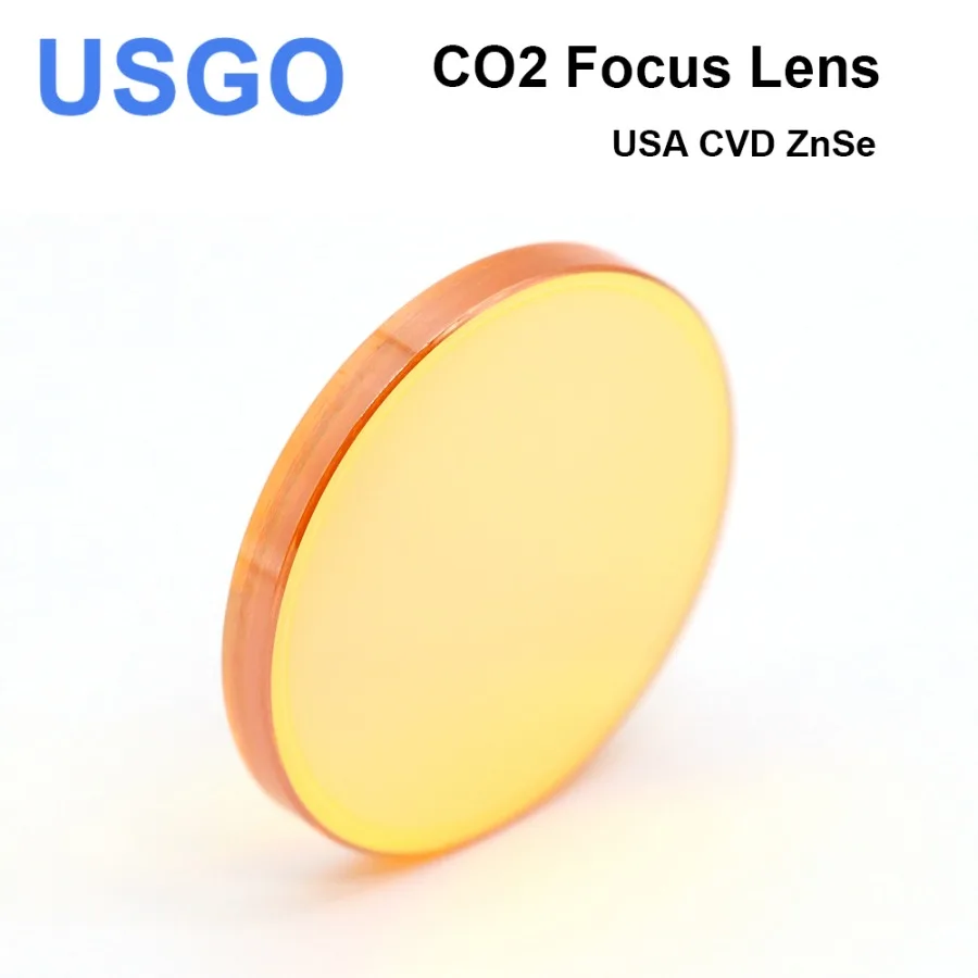 USGO High Quality USA CVD ZnSe Co2 Laser Lens DIA 12 15 18 19.05 20 FL 38.1 50.8 63.5 76.2 101.6 127mm Focus Length