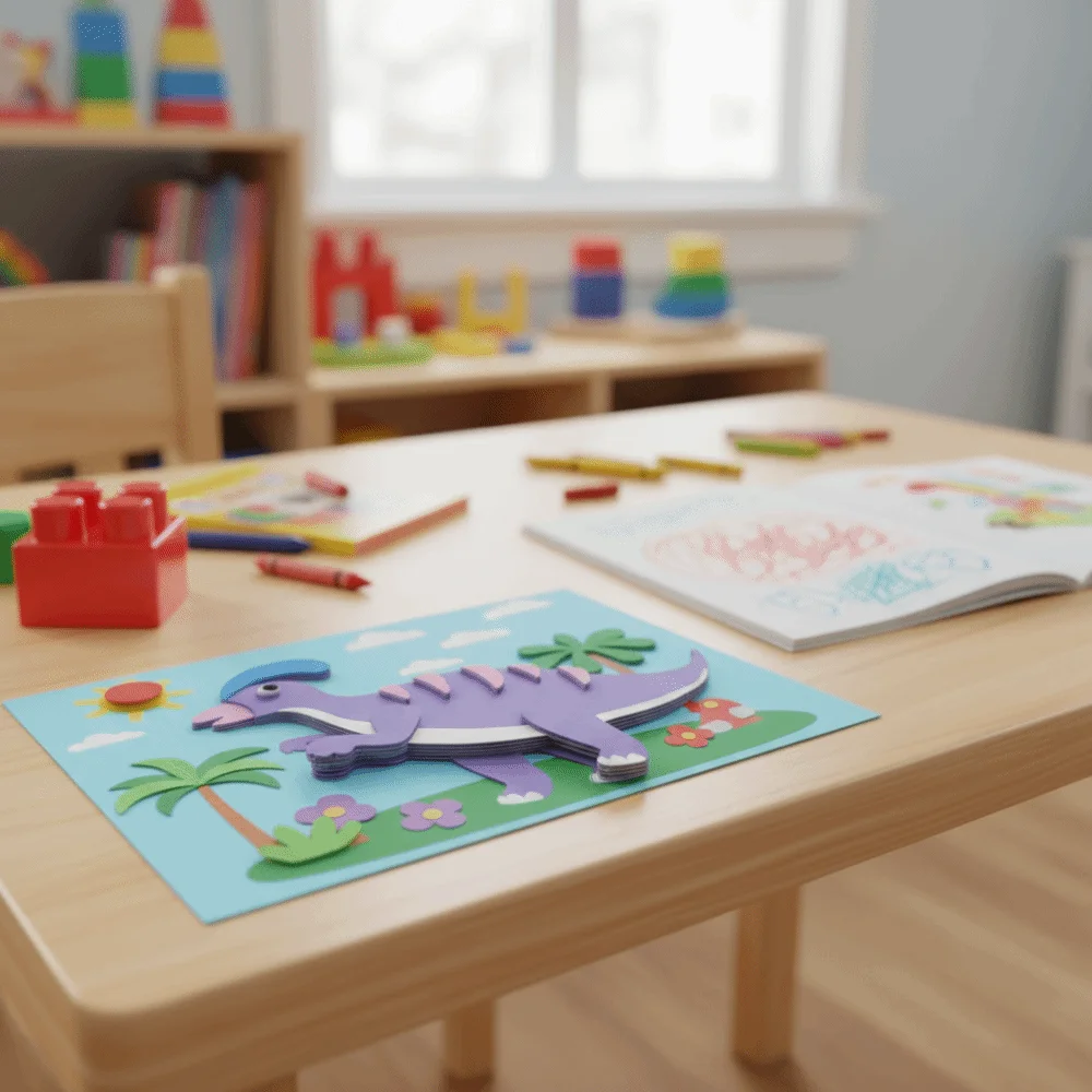 

Educational Cartoon EVA Foam Sticker 3D Reusable DIY Art Craft Kits Funny Montessori Educational Christmas Gifts