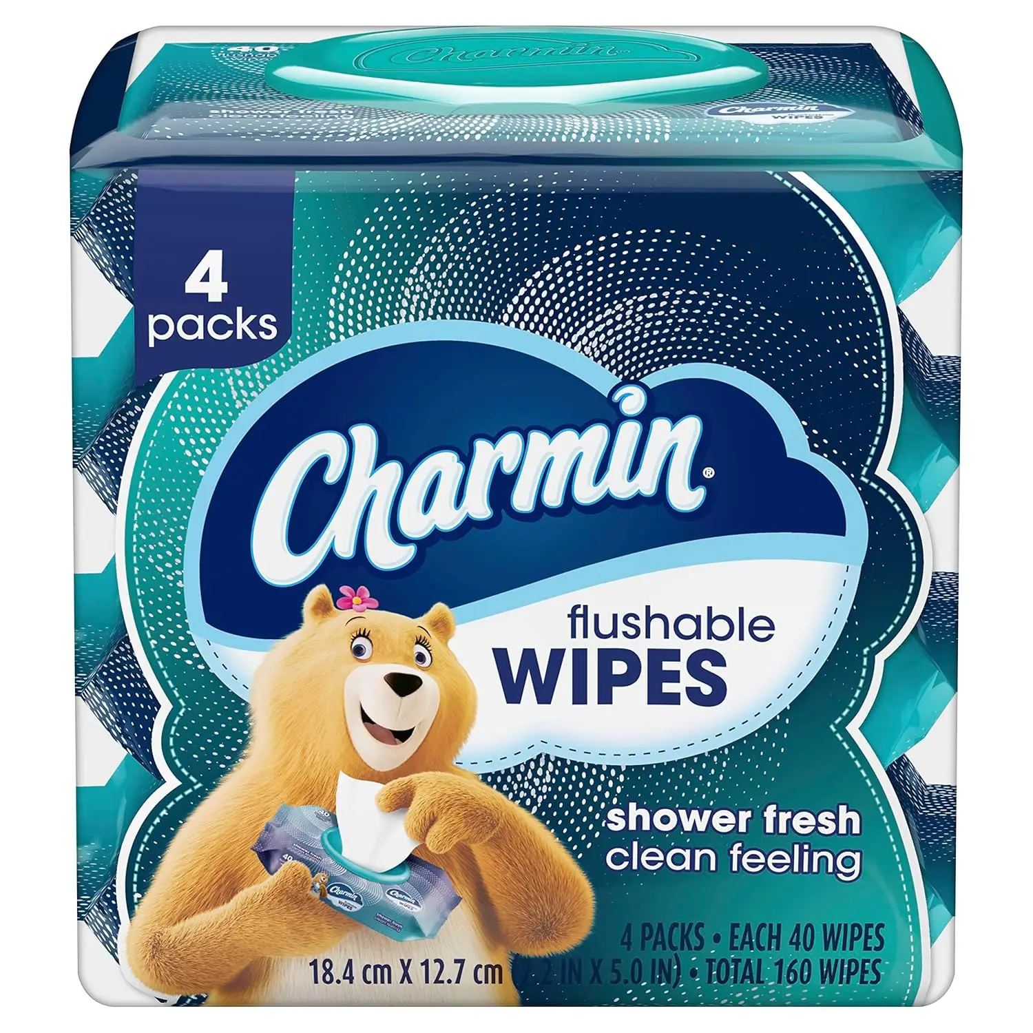 

Flushable Wipes, 160 Total Wipes (4 Packs of 40) - Gentle & Strong