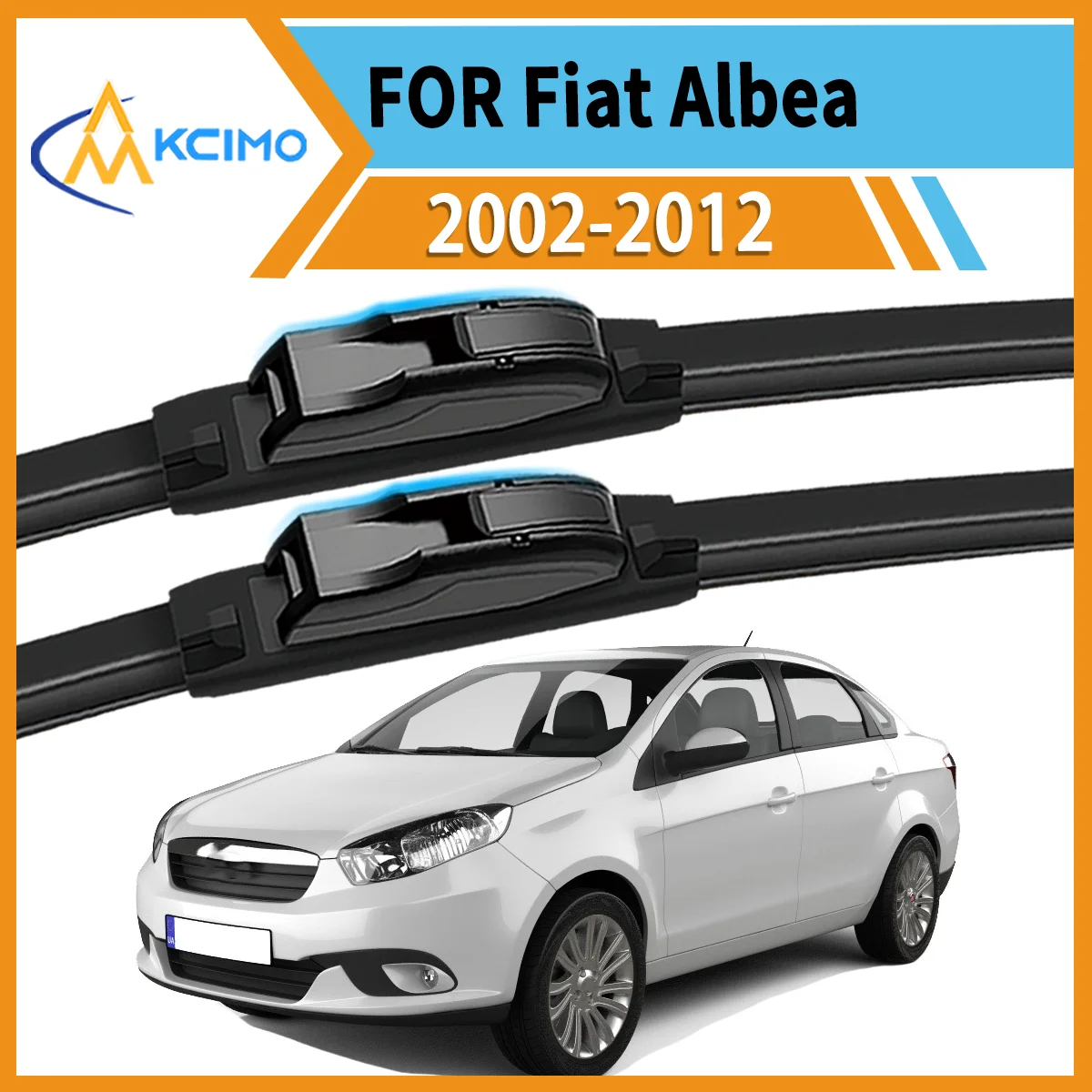 

Crystal Clear Every Drive 2-Pack Wiper Blades For Fiat Albea 2002–2012 All-Weather Reliability Reduced Noise Enhanced Safety