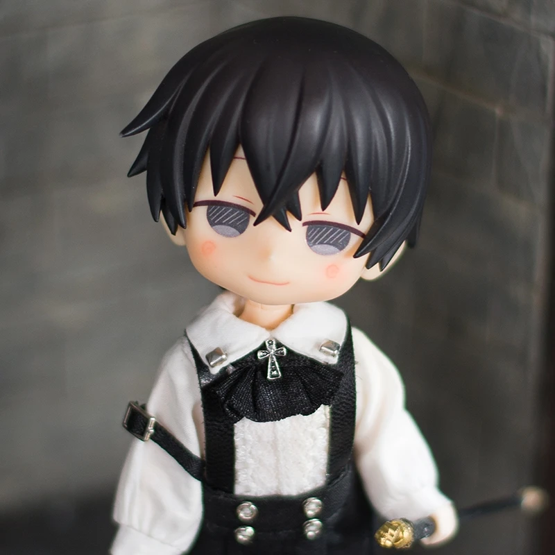 Ob11 Doll Black White Gothic Overalls Set Gentleman Uniform Doll Clothes Accessories For Ob11,Obitsu11,Molly, Gsc, Ymy, 1/12bjd