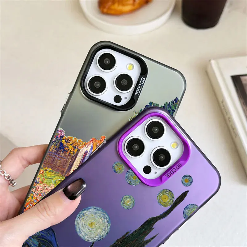 Van Gogh Oil Painting Sunflower Coque For iPhone 16 Pro Case 14 11 13 15 Pro Max 12 Mini XS 16 Plus Phone Cases Shockproof Cover