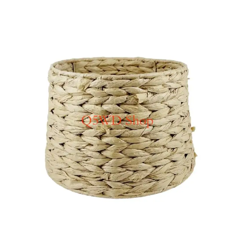 Q5WD E27 Drum Decorative Weave Lampshades Home Decorative Wall Light Shade For Living Room Kitchen Lamps Enduring