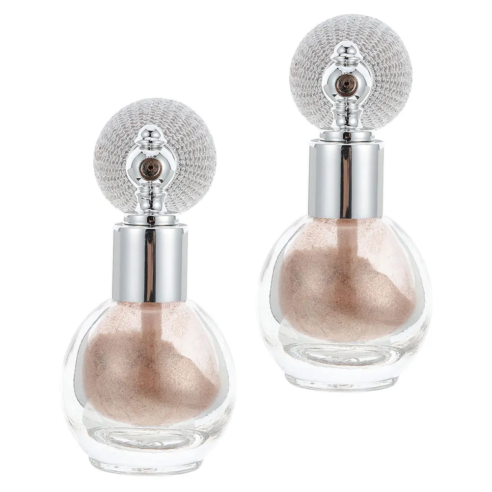 2 個グリッタースプレーボトルメイクアップハイライターパウダースプレーヤーヘアボディスパークリングきらめくパウダー装飾ギフト