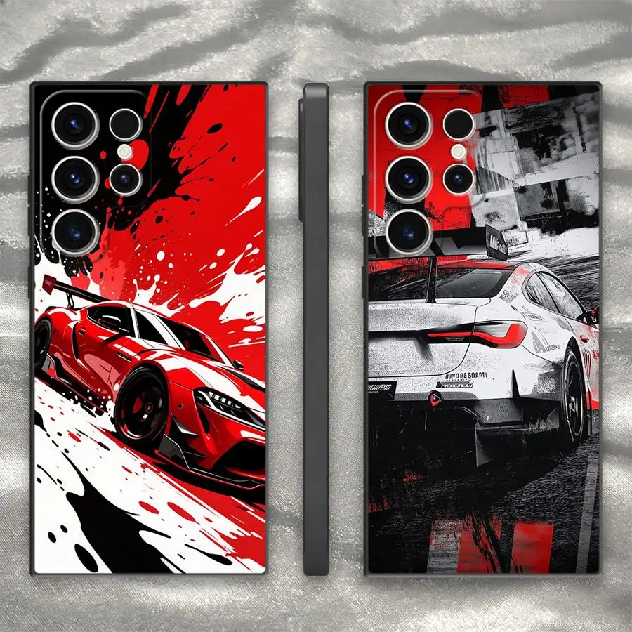 Case for Samsung Galaxy S26 Ultra S25 Plus S20 FE Note 20 10 S21 S22 S24 S23 Phone Cover JDM Sport Car