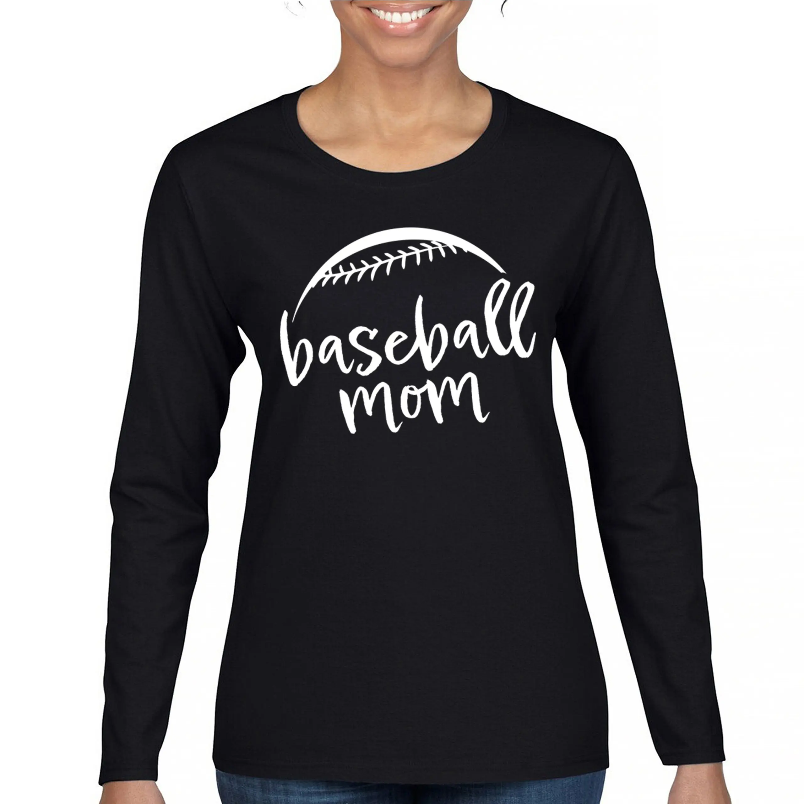 Baseball Mom Women's Long Sleeve T-shirt Funny Mom of Boys Best Game Practice