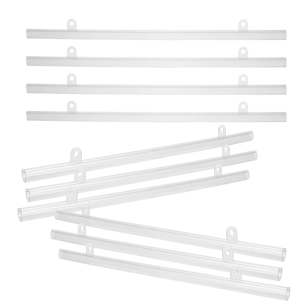 10Pcs Poster Poles PVC Material Stable Secure Hanging Rods for Mall Supermarket Advertising Displays Poster Scroll Frame Mount