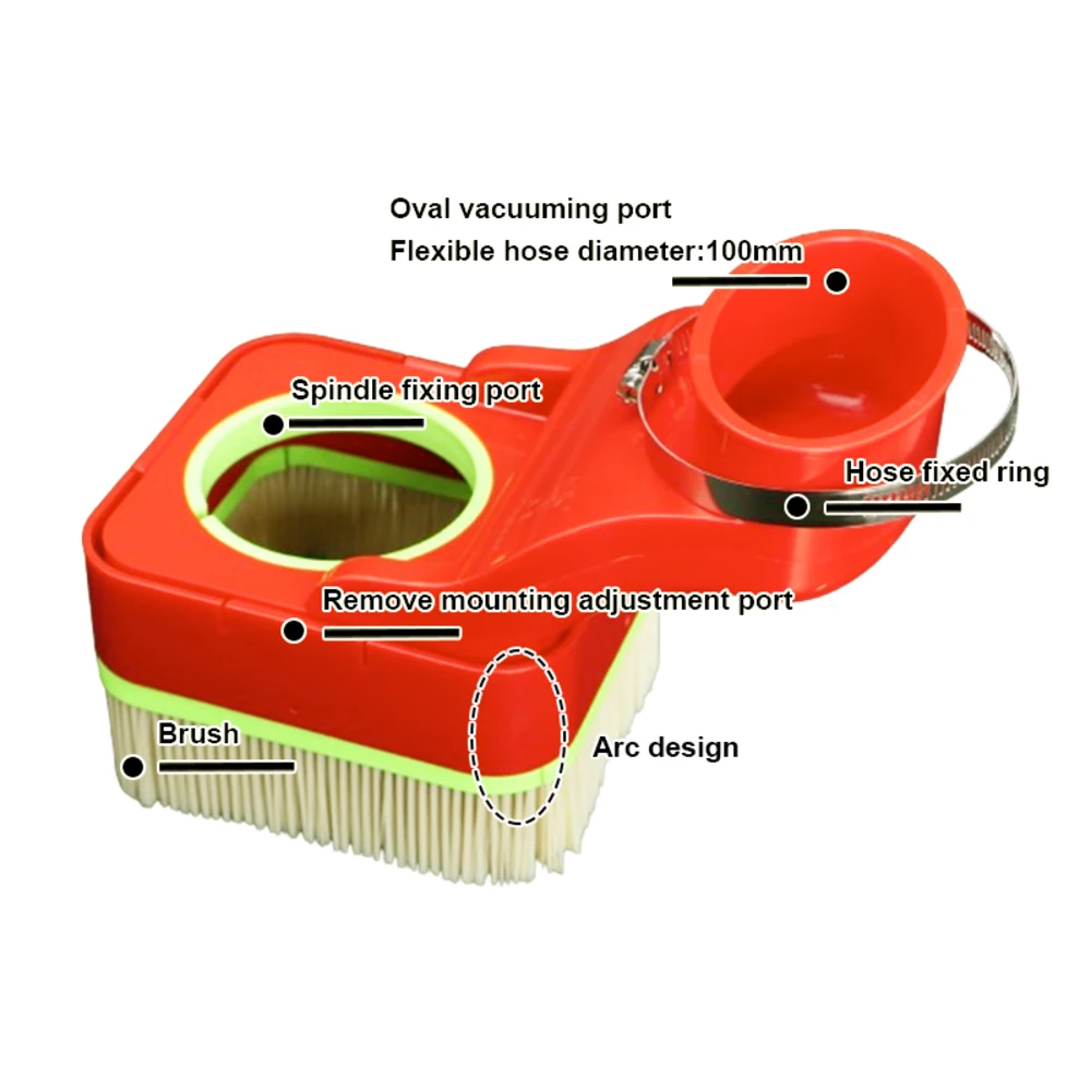 Collecteur de cache-poussière CNC pour moteur de broche, nettoyeur de botte, machine de gravure de routeur, travail de calcul, chute libre, 70mm, 75mm, 80mm, 85mm, 90mm, 100mm