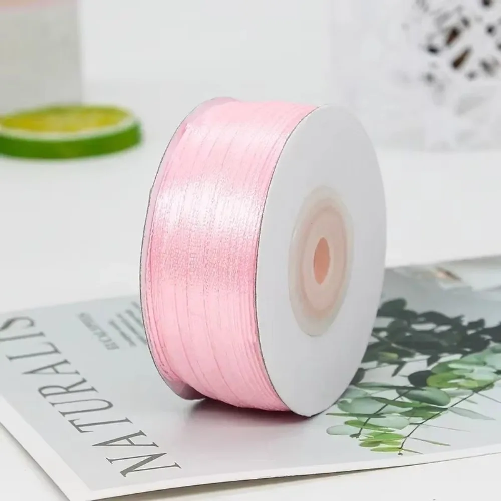 

DIY Gift Wrapping Double Sided Satin Ribbon Handmade Bows Cake Packaging Bouquet Ribbons Bridal Bouquets Colorful