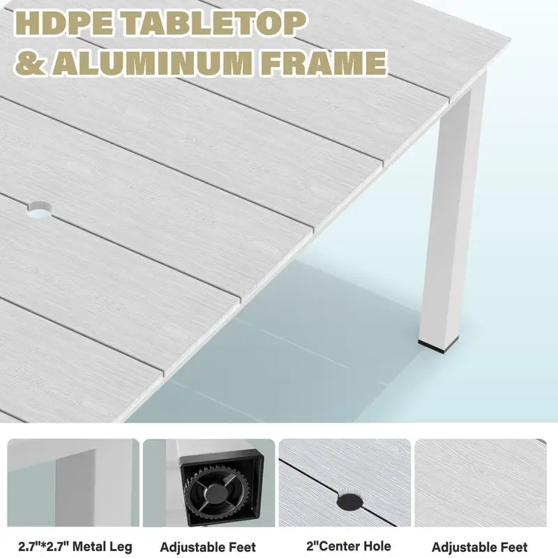 طاولة طعام خارجية متعددة الاستخدامات لسيناريوهات وإعدادات مختلفة #6