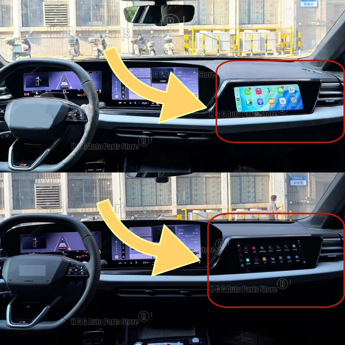 Carplay Co-pilot 11 Inch Screen For Audi A5 2025 Car gadgets Multimedia Player Panel Display Head Unit Android Screen Monitor