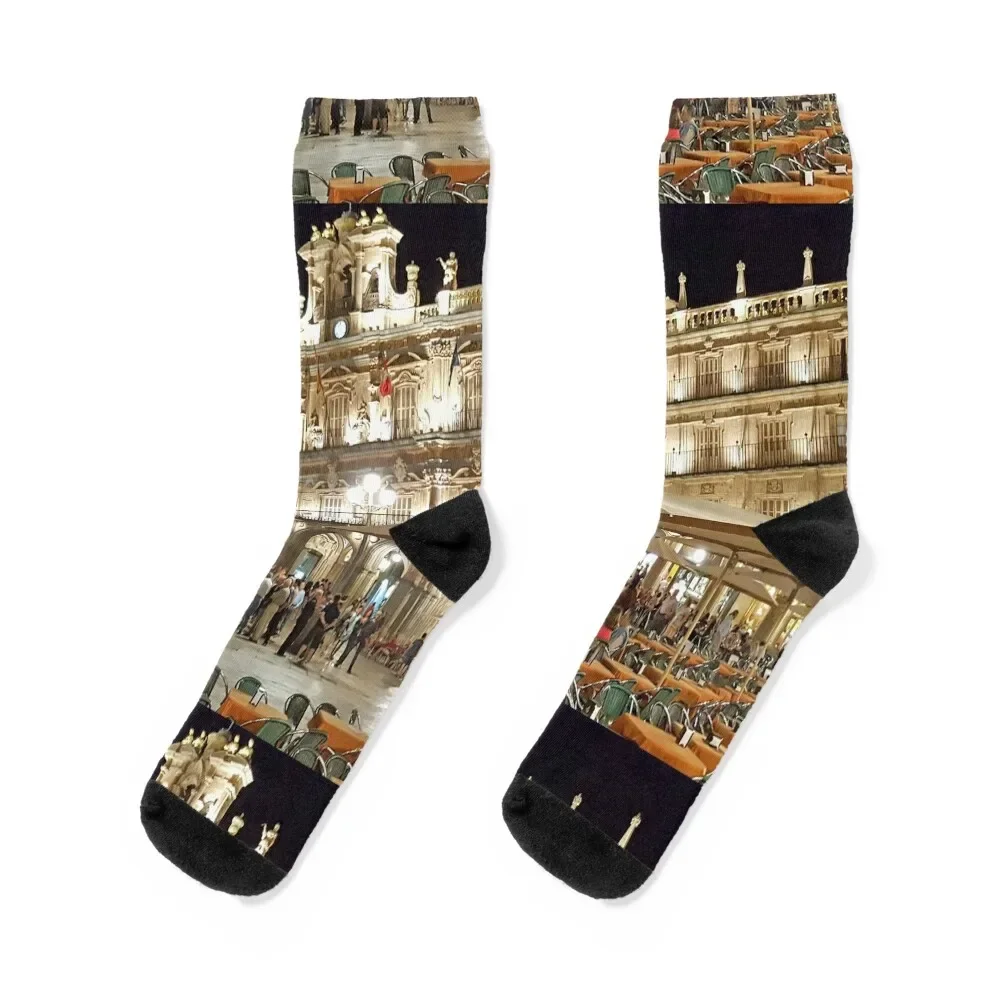 Plaza Mayor. Salamanca. Socks christmass gift ankle bright garter funny gift Socks Female Men's