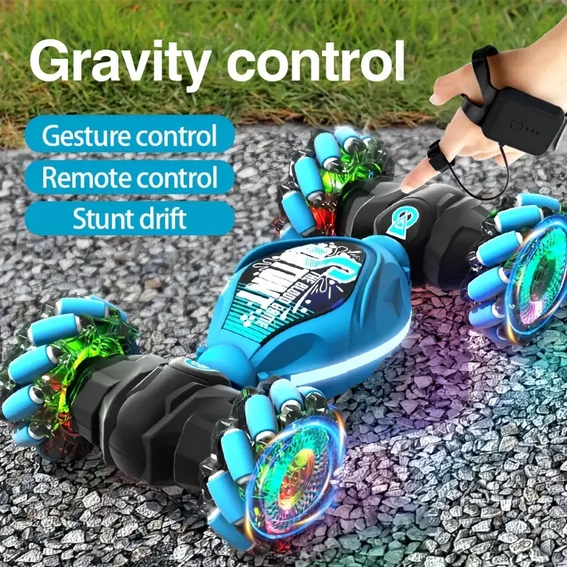 Dual remote control gesture sensor deformation remote control car stunt twisted hand control off-road climbing fou