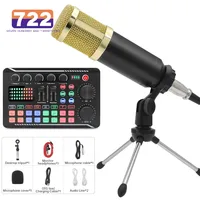 Kits de micrófono con tarjeta de sonido portátil F998 BM800, mezclador de estudio, transmisión en vivo, 16 efectos de sonido, grabación, consola mezcladora de sonido