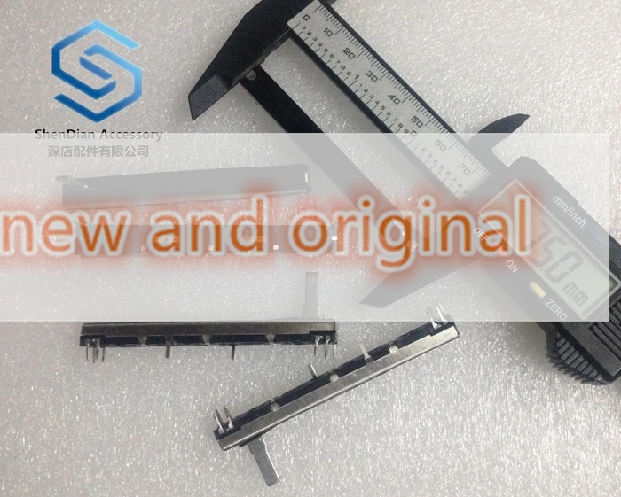 1pcs 100% new 75mm direct sliding potentiometer acoustical efx8 double push a10k soundcraft push a10kx2
