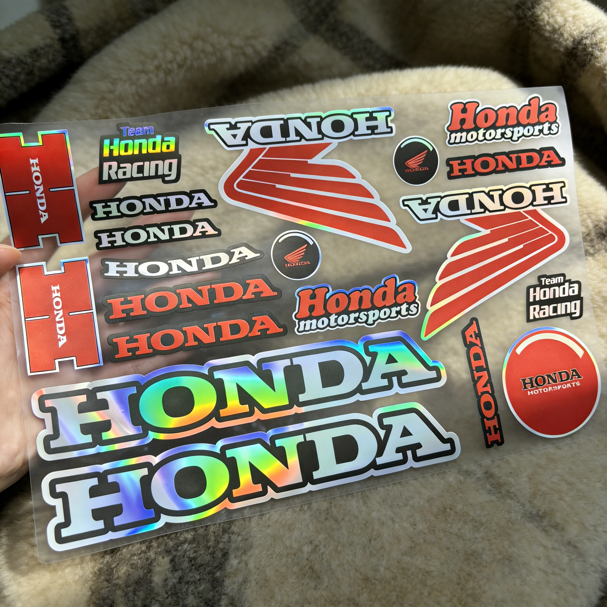

Honda Reflective Logo Decal Sticker Kit - for Motorcycle Tank, Helmet, Car, Bike - Laser Cut