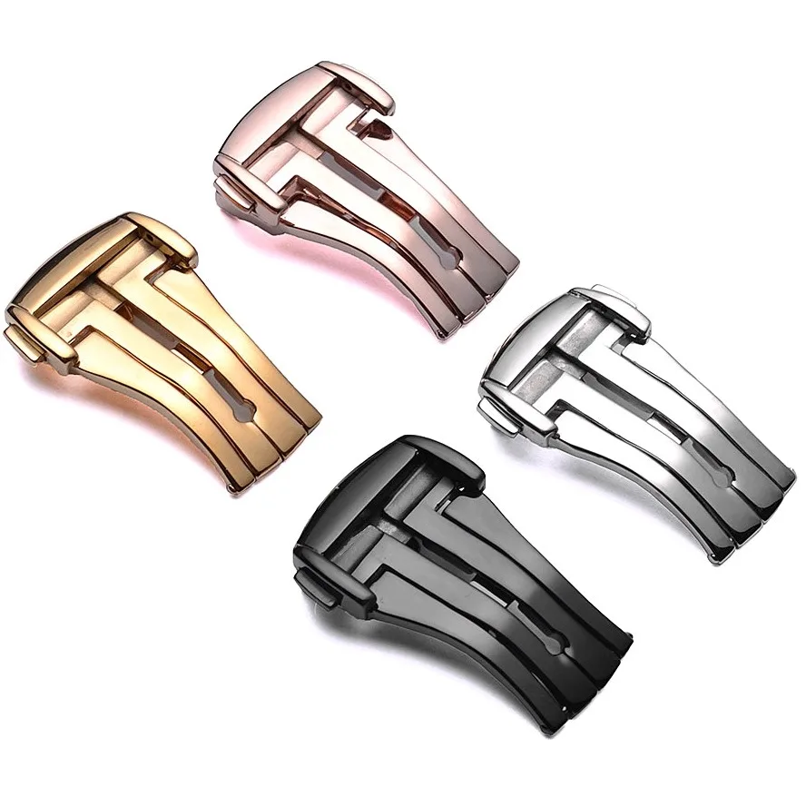 16 мм, 18 мм, 20 мм, серебряная пряжка из нержавеющей стали для часов Omega, складная застежка, кожаный или резиновый ремешок для часов