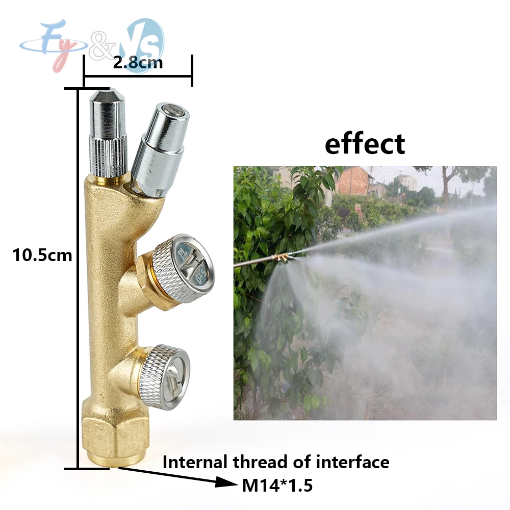 4 Nozzles Fruit Tree Spray Gun Pesticide Sprayer Nozzle Agriculture Spray Nozzle Atomizing Sprayer Nozzle M14*1.5