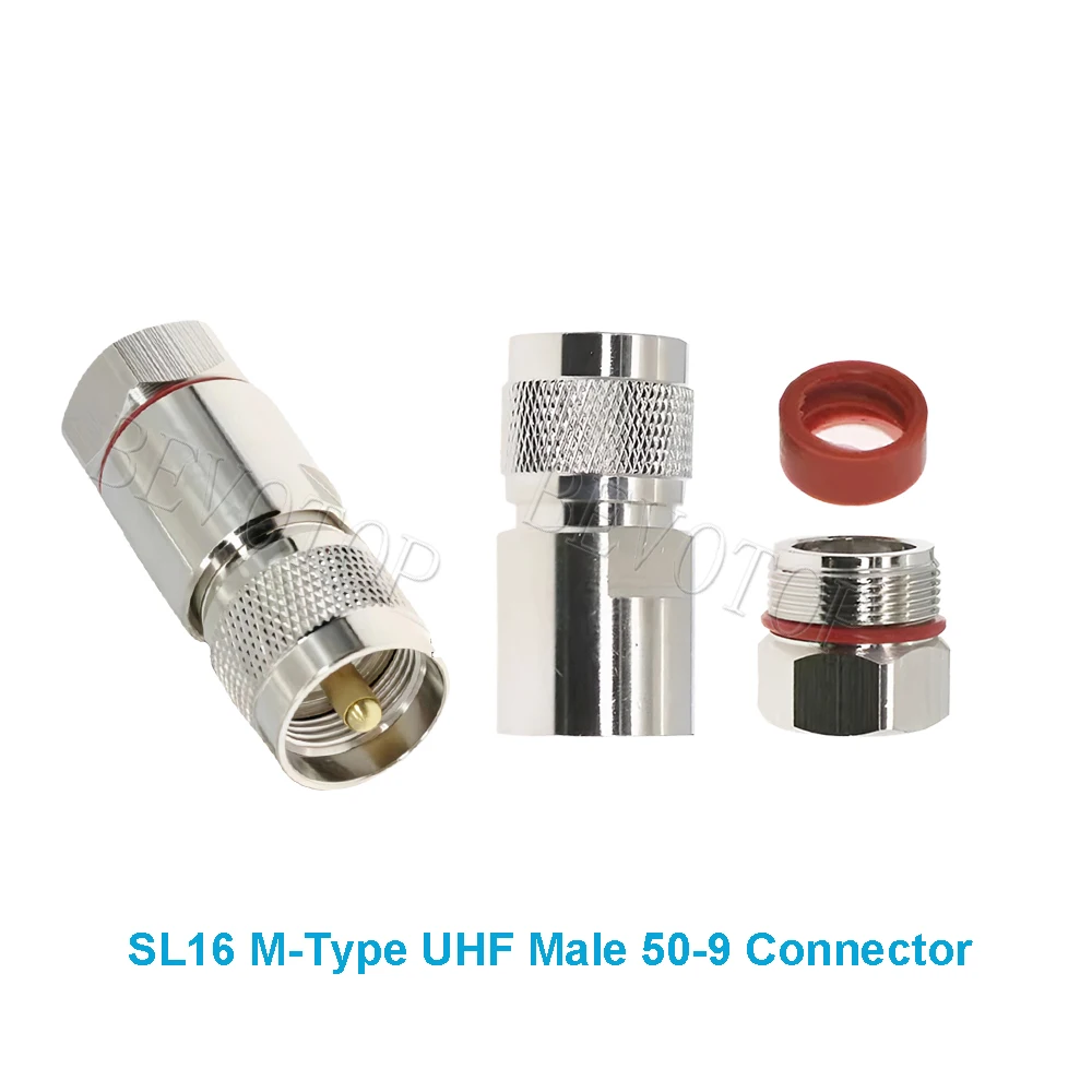 1PCS UHF Male 50-9 Pure Copper SL16 M-Type Connector 1/2