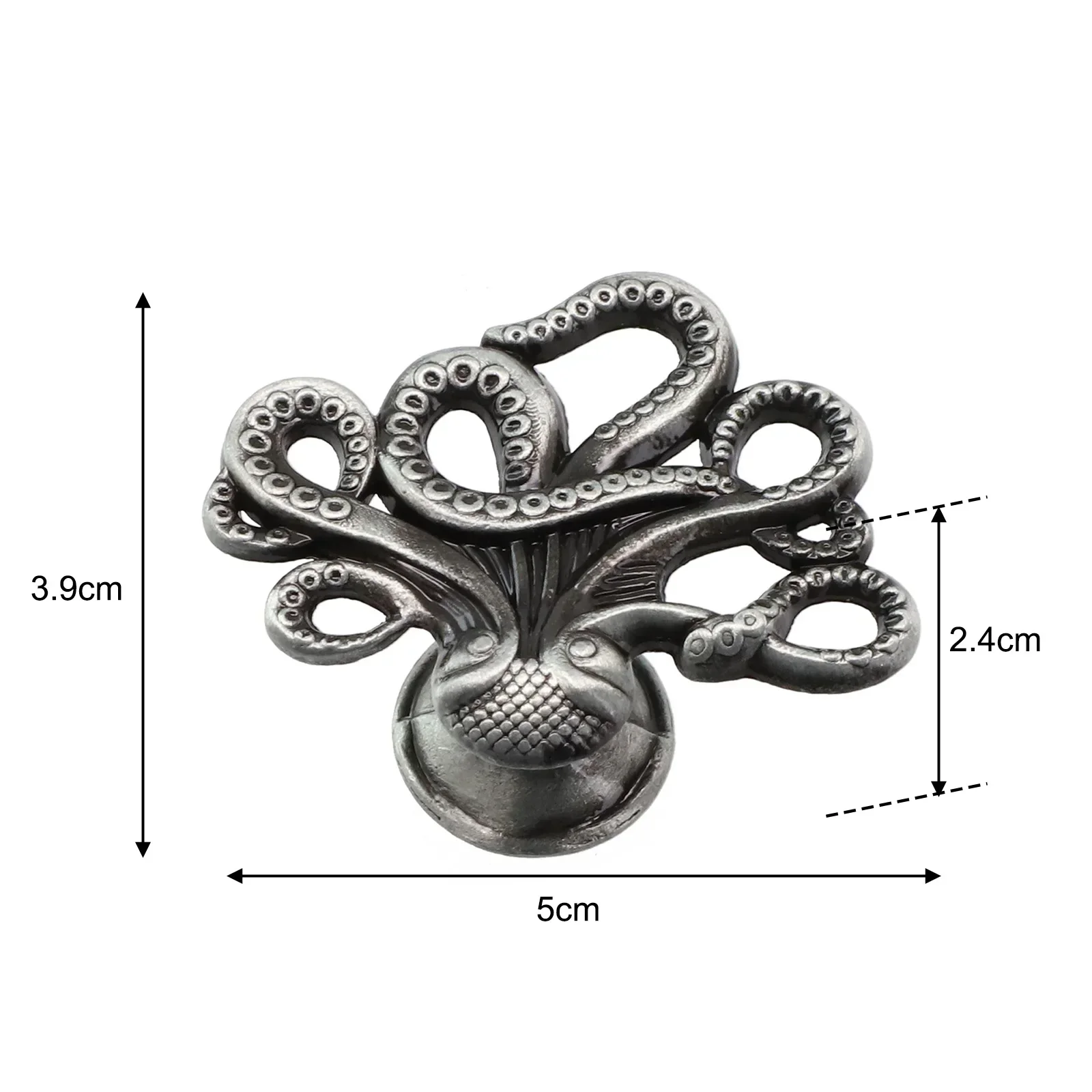 Decorative Octopus Shape Door Knob Zinc Alloy Material Multi Layer Plating Enhance The Look Of Furniture And Cabinets