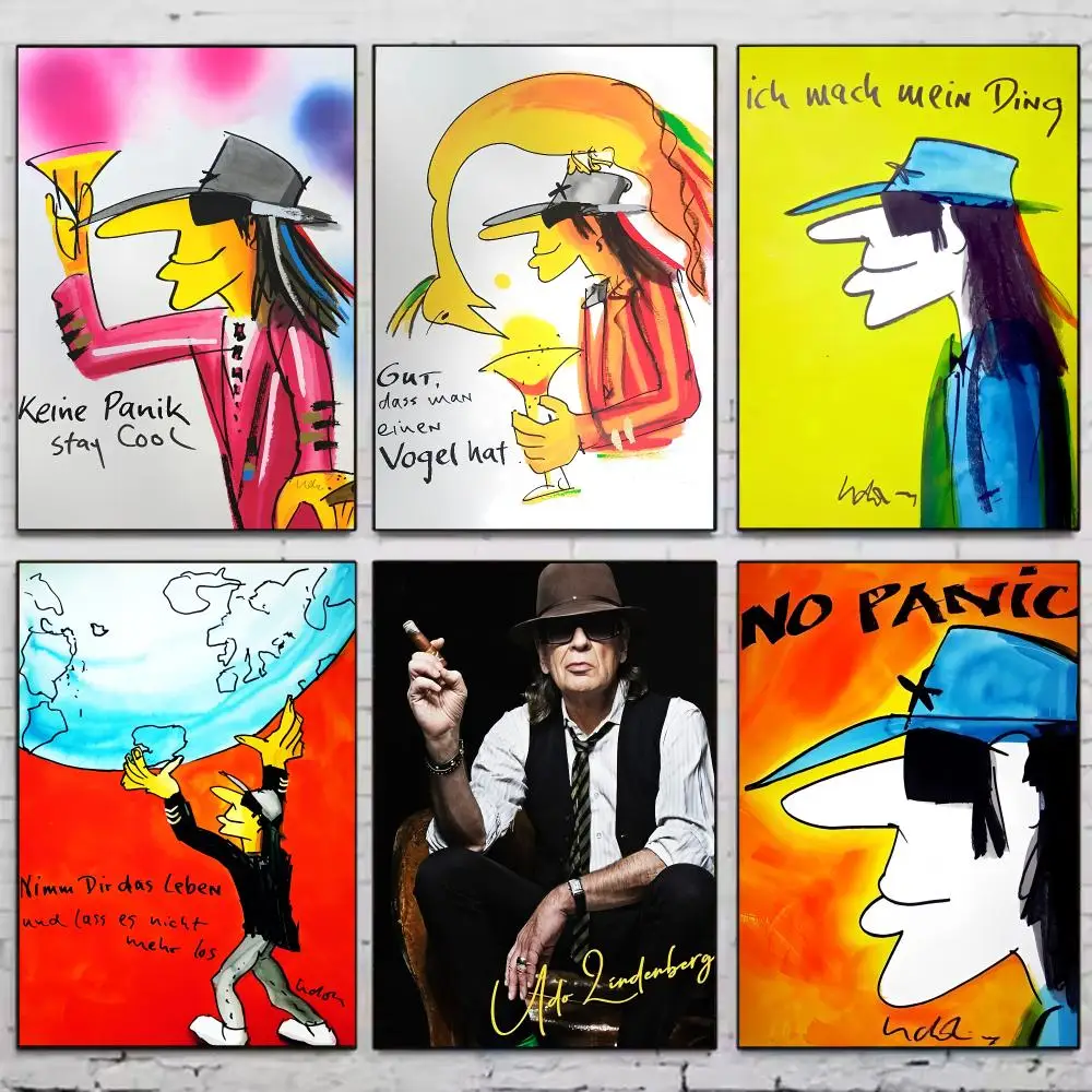 Singer U-Udo Lindenberg Poster Vintage Wall Art Aesthetic Room Decor Print Living Room Bedroom Home Decoration