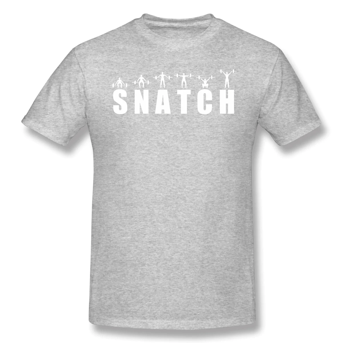 Snatch EssentialAnime Clothes Design Bodybuilding Pumping GYM Muscle Training Crossfit 100% Cotton Men T-Shirt Crew Neck Tops