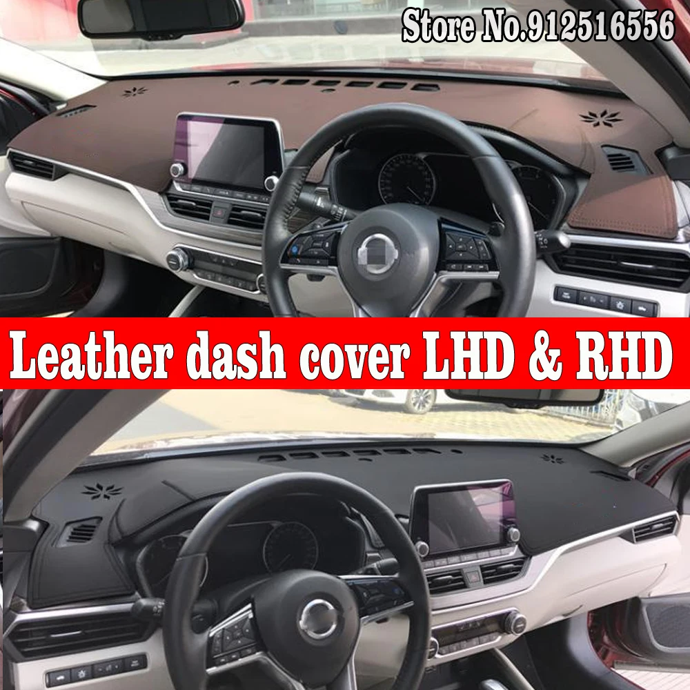 

Car Accessories Leather Dashmat Dash Mat Pad Dashboard Cover Carpets For Nissan Altima Teana L34 2019 2020 2021 2022 2023