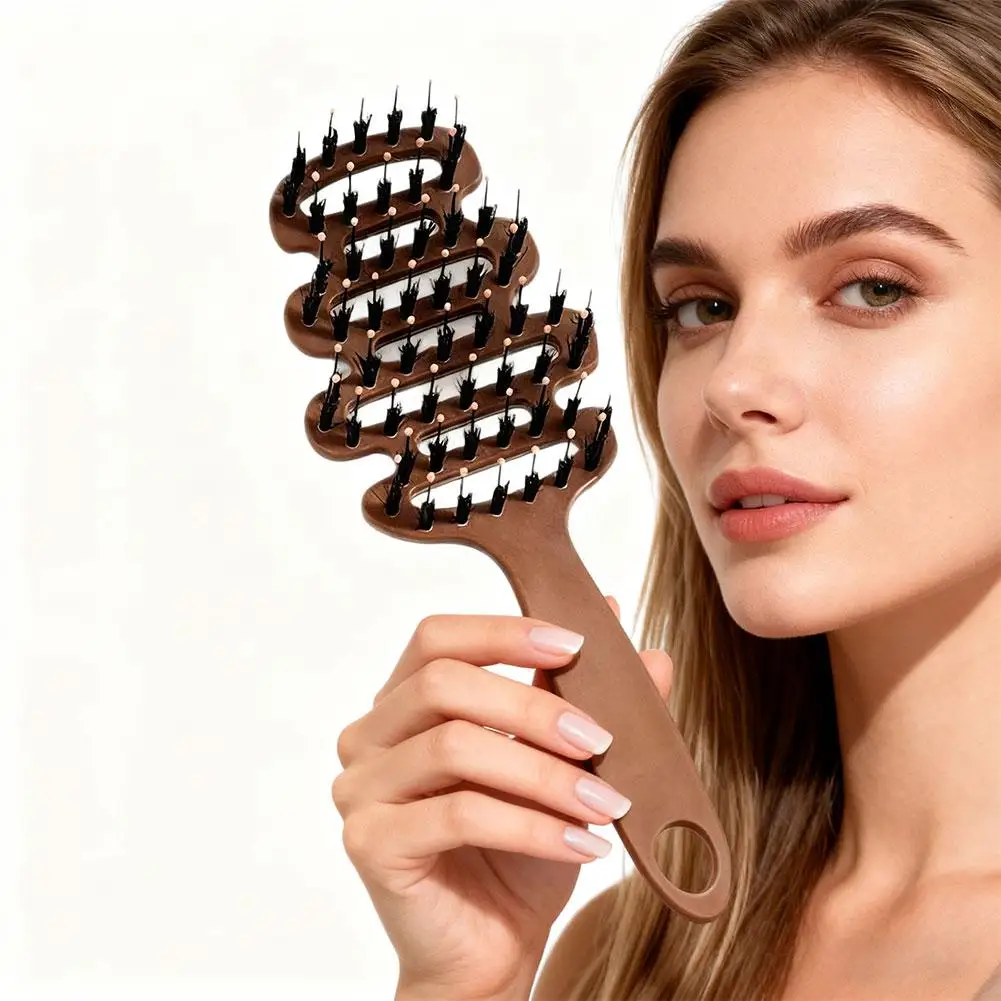 

2 шт. антистатическая расческа для волос, расческа со свиной щетиной, профессиональная салонная расческа для черных волос и париков, щетка для шампуня, расческа для распутывания