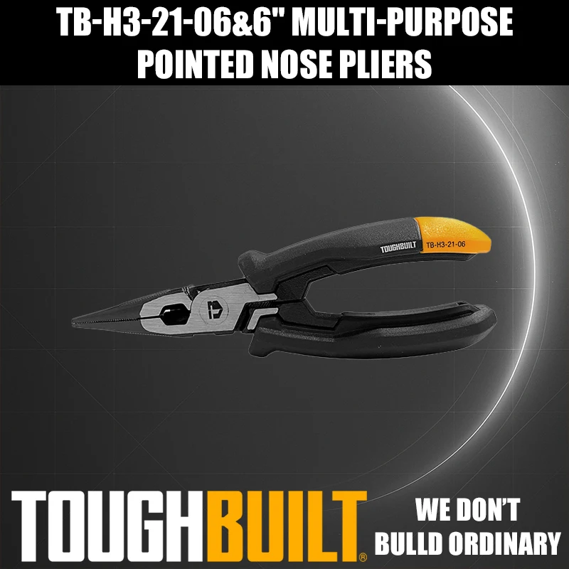 

ToughBuilt TB-H3-21-06 6-дюймовые универсальные плоскогубцы с игольчатыми концами, аксессуары для ручных инструментов