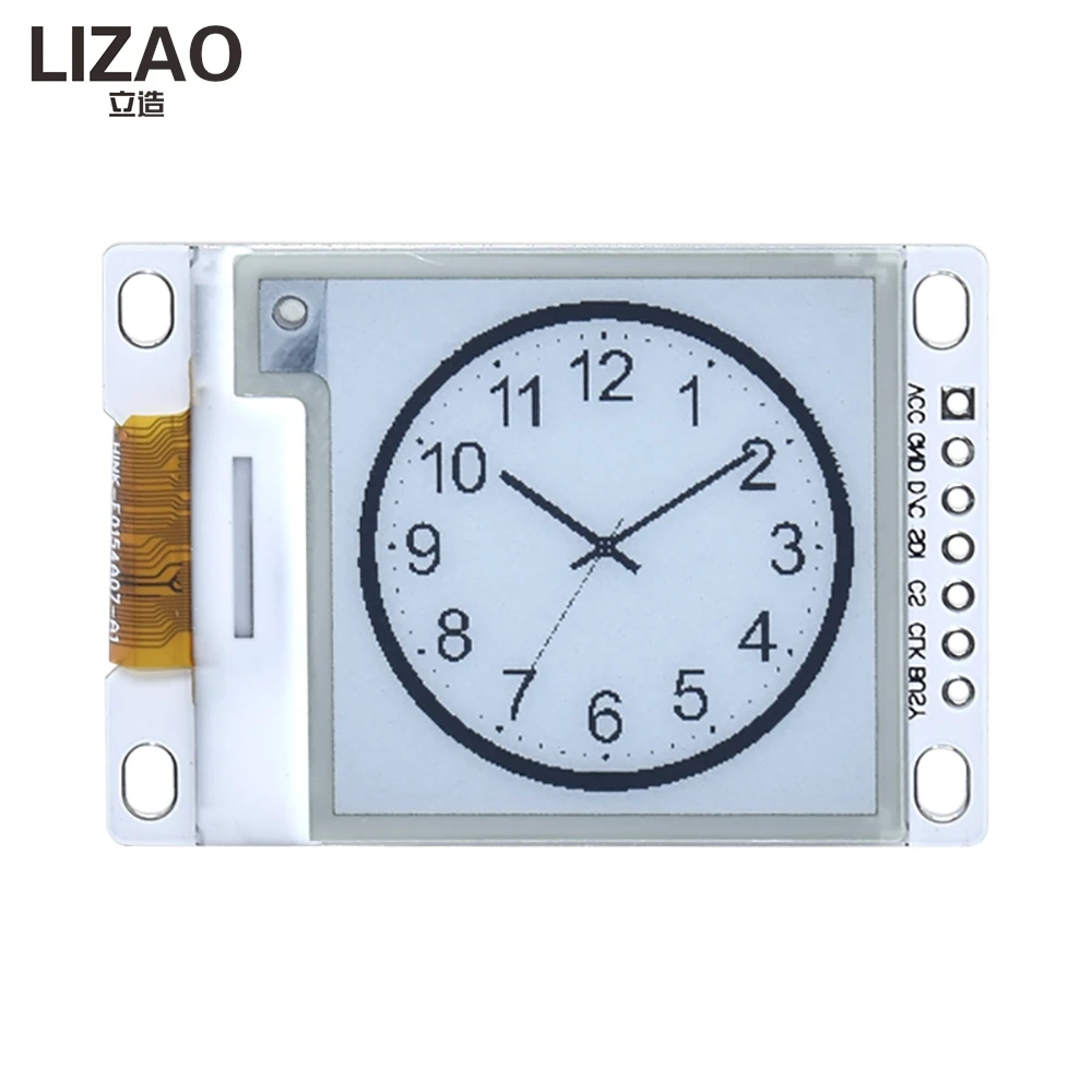LIZAO 1.54 Inch E-Paper Display Module Black White E-Ink Screen SPI Interface Global Partial Refresh Driver Board