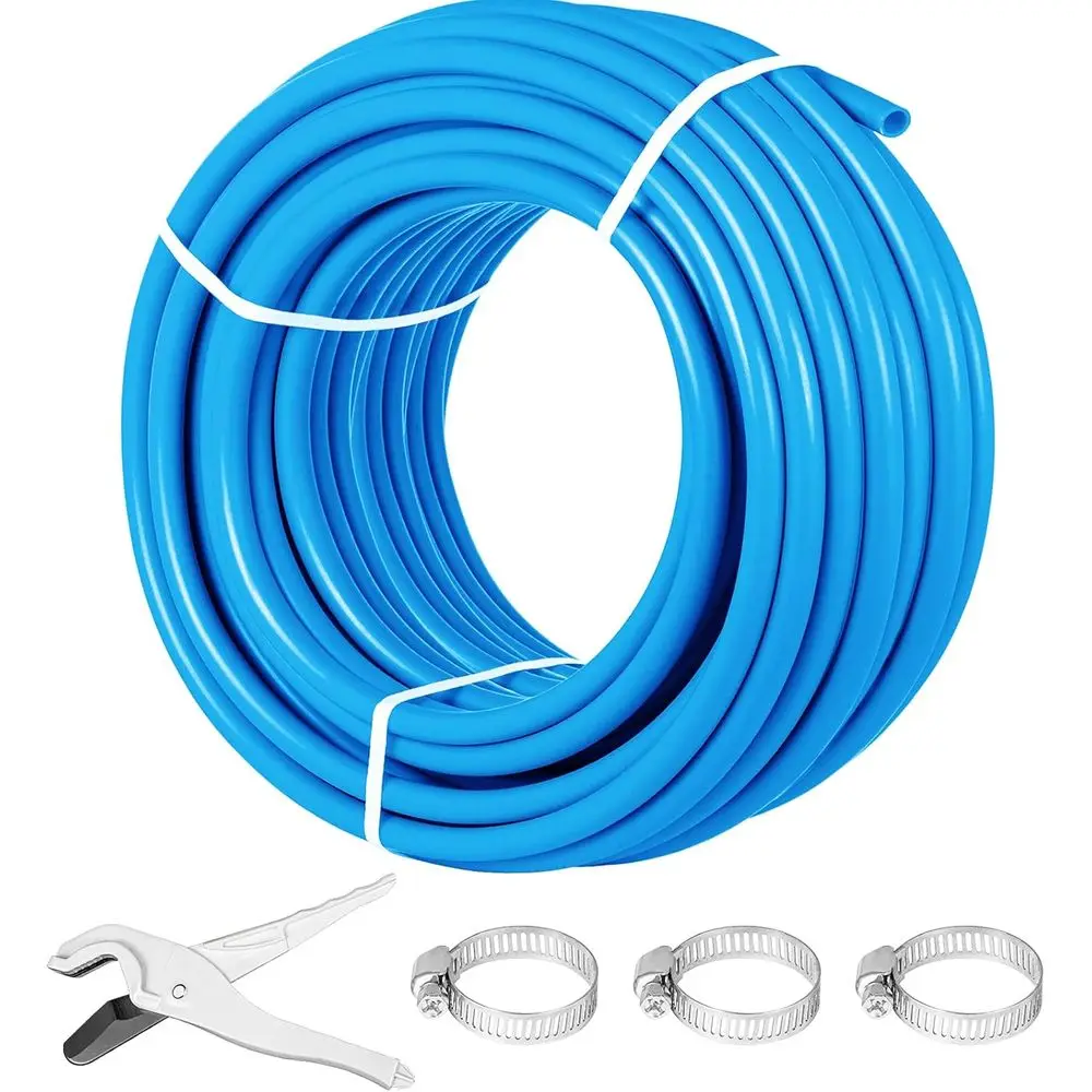 

1 Pipe 300ft Flexible Hose Non Oxygen Barrier Tube Coil 80-160psi Water Line Blue Piping for Hot & Cold Wate