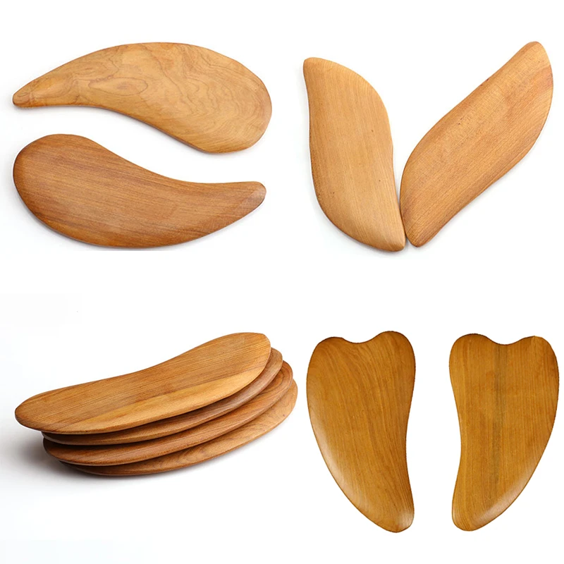 Wooden Gua Sha Scraper Massage Tool Slimming Anti Cellulite Massager Guasha Massage Board Back Leg Arm Massage Therapy Tools