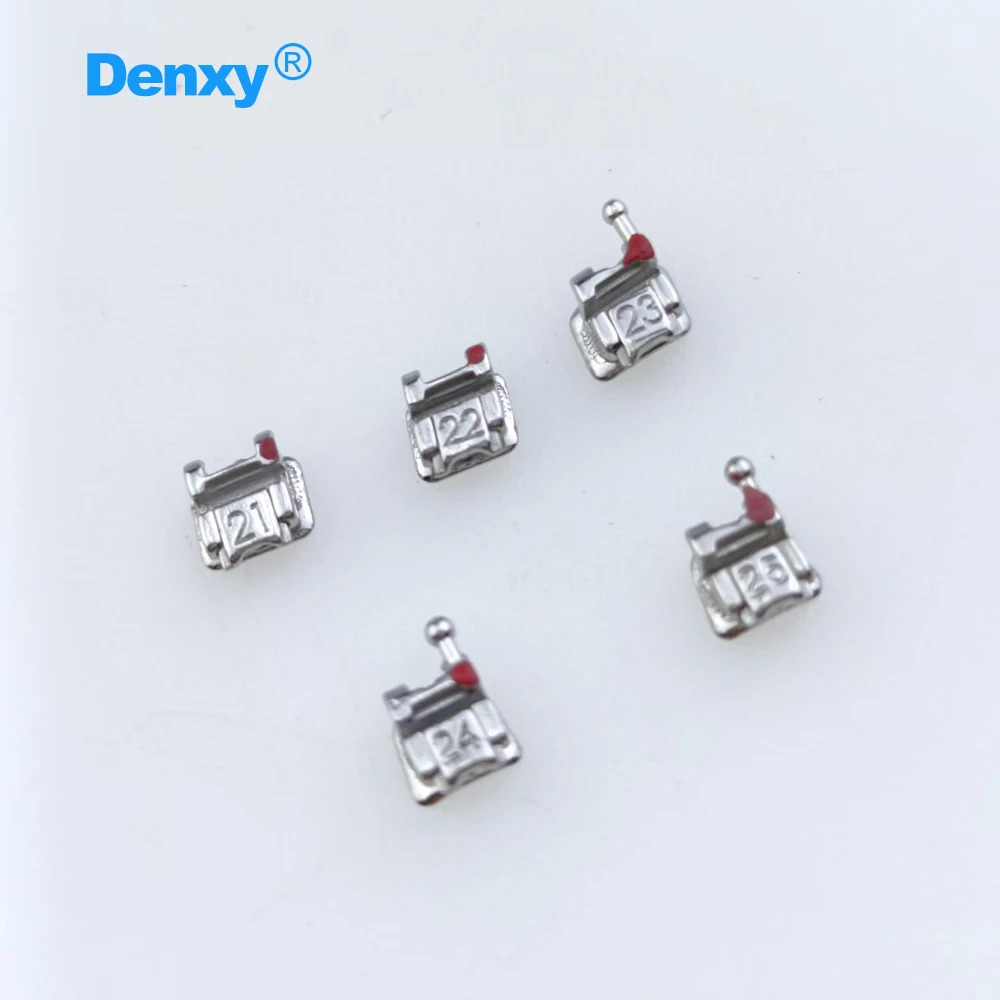Denxy 24 Stück/Set Kieferorthopädische Passive Selbstligierende Brackets Hochwertige Metall-Zahnspangen für Kieferorthopädische Behandlung – Detail 3